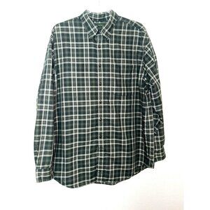 Classic Green Plaid Button Down Shirt